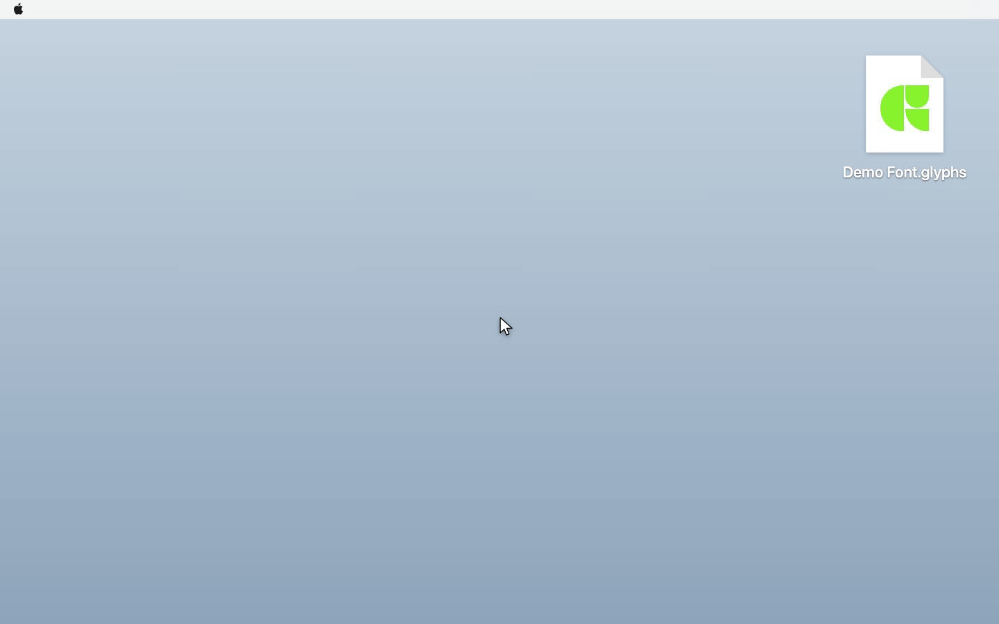 Enabling TypeSpan from the View menu in Glyphs.app